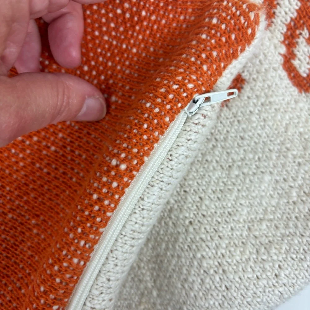 Cupcakes & Cashmere sweater knit pillow cover/orange&cream/Pumpkin Spice